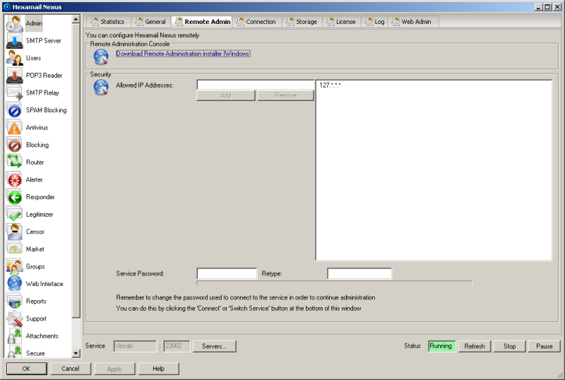 Configuring Remote Admin Access