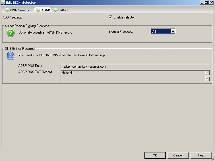 Creating a DKIM ADSP record for your domain