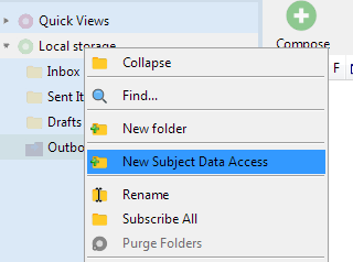 Creating a local folder to import into